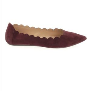 Adrienne vittadini purple suede pointed toe flats